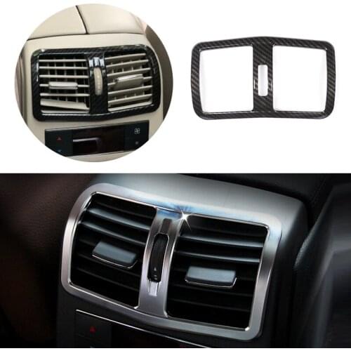 Carbon Style Car Styling Rear Air Condition Air Outlet Vent Cover Frame Trim For Mercedes Benz E Class W212 2012 2013 2014 2015