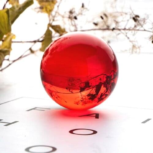 Red Crystal Sphere Good Luck Ball With Removed Base Crystal Fengshui Ball Crystal Sphere For New Home Decor