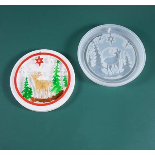 Crystal Resin Mold Christmas Tree Listing Homemade Decorative Silicone Mold For Resin DIY Jewelry Crafts Making Accessories