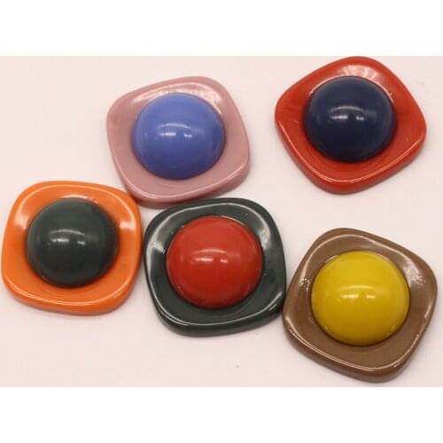 3pcs 25mm Square Cabochon Bead Findings Resin Brooch Crafts Charms Making Diy Earrings Bracelet Necklace Jewelry Accessory F371