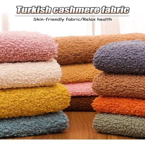 50*160cm Faux Sheep Curly Faux Wool Fur Fabric Turkish Warm Lamb Fleece Fabric For Sewing Clothing Lining Diy Winter Coat Bag
