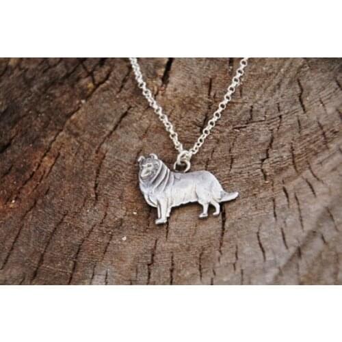 Trendy Gold Silver Color Rough Collie Necklace Women Dogs lassie Statement Necklace Pet Jewelry