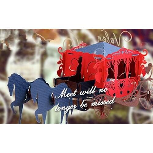Fashion Hot 3D greeting cards soulmate postcards Gift Greeting 3D Blessing Cards invitation card wedding card