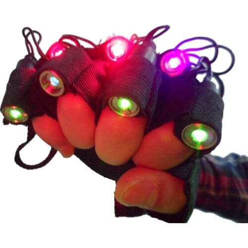 New Multi-Colorful Laser Gloves 7PCS Laser Module Red Green Purple/Violet Lazer Show Lighting Rechargeable Lazers Disco Party