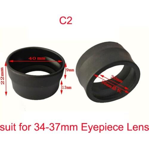 2pcs 33-38mm High Elasticity Rubber Eyepiece Eyecup Guard for 33-39mm Stereo Microscope Lens