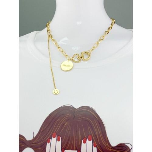 Necklace Jewelry Stainless Steel New Goddess Luxury Golden Color Luxe Fashion Women Hot Sell