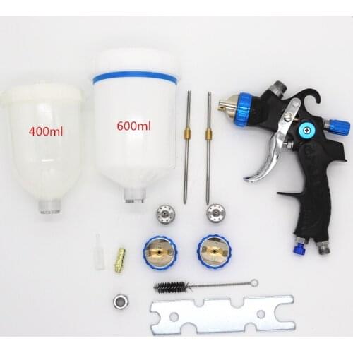 HVLP paint spray gun car paint sprayer spray gun 400ml and 600ml tank air spray gun 1.4mm 1.7mm 2.0mm