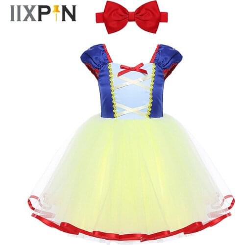 IIXPIN Infant Baby Girls Dress Princess Clothing Tutu Dress Mesh Sleeveless Halloween Costume Cosplay Party Dress with Headband