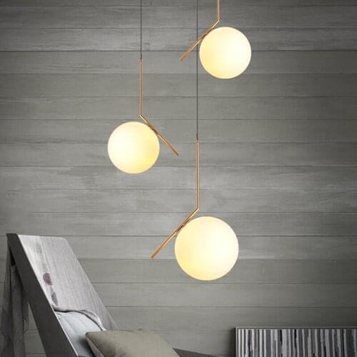 Modern style living room bedroom minimalist restaurant pendant light Nordic clothing decoration glass ball pendant lamp