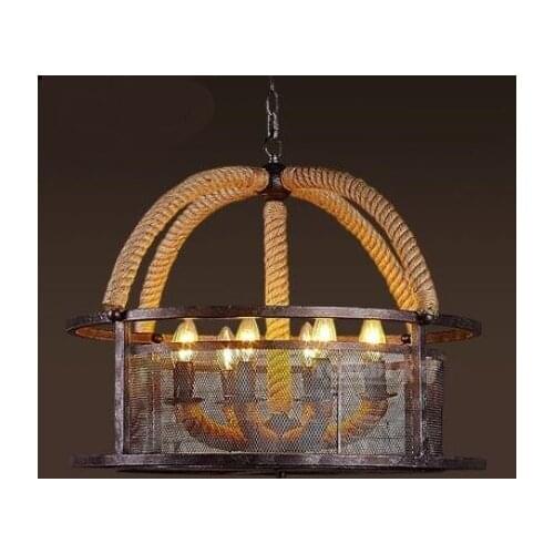 Half off Pendant Lights clearance retro Cafe Americano creative personality creative restaurant hall long rope hanging LU731361