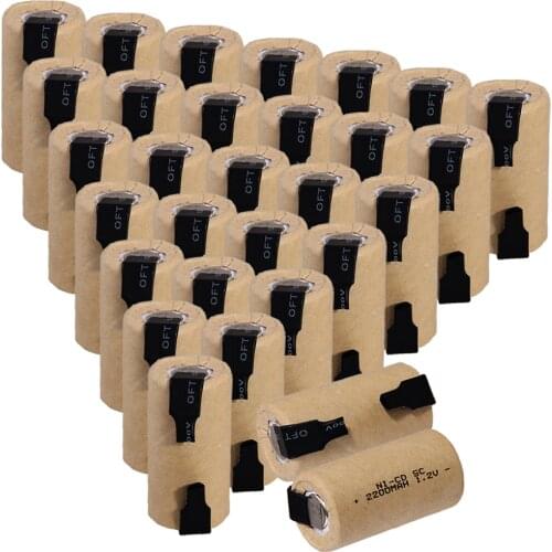 Real capacity 30 pcs SC battery 2200mah 1.2V NICD SUBC batteries for power tools akkumulator for MAKITA for HITACHI for METABO