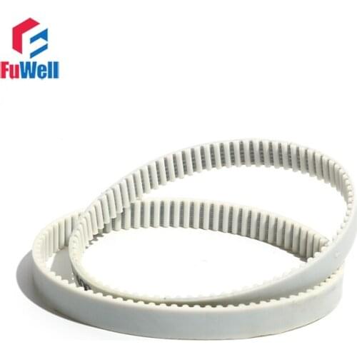 HTD5M Timing Pulley Belt White Polyurethane 2255/2260/2280/2300mm Toothed Belt Closed Loop 15/20/25/30mm Width PU Pulley Belt