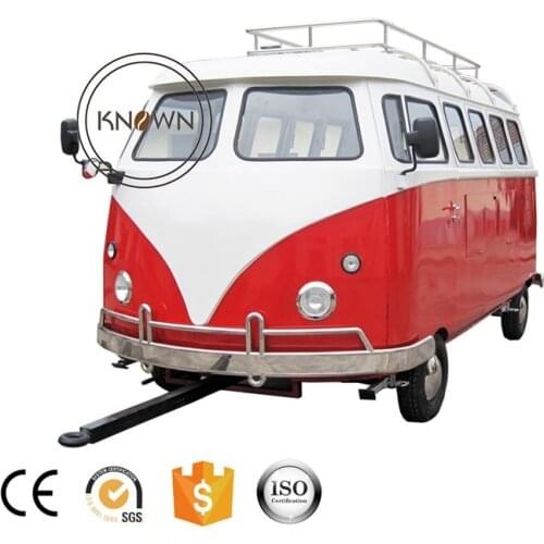 Retro red color Mobile breakfast mobile bbq grilled food cart/ food truck trailer for sale