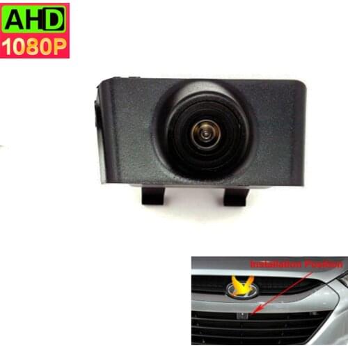 CCD Car Front View Camera For 2013 Santa Fe Hyundai IX35 2010 Waterproof Positive Image Firm Installation under the car logo