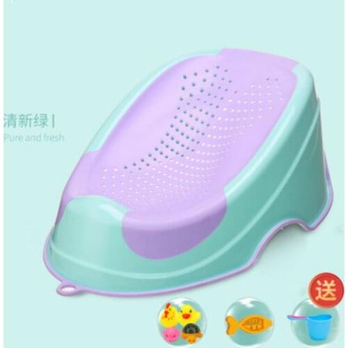 Laying Plate Neonates Silicone Bath Frame Bath Stand Can Sit Down and Skid-proof Universal Baby Bathtub Chair Stool Shower Stand