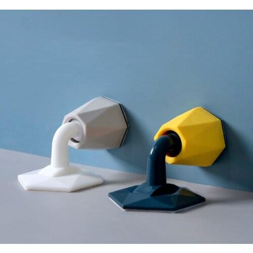 Silicone Door Stopper Floor No Punch Door Stops Self-adhesive Silent Door Holder Sticker Wall Protectors Accessories