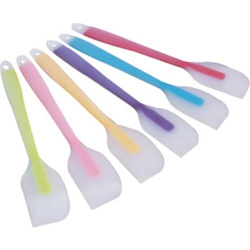 Hot Silicone Cream Baking Scraper Chocolate Smoother Non Stick Butter Spatula Translucent High Temperature Kitchen Pastry Tools