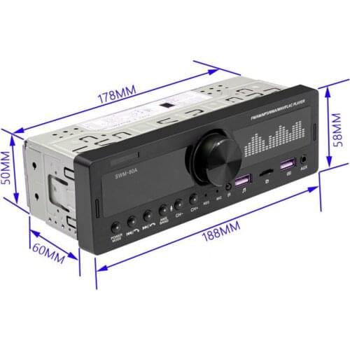 SWM-80A Car MP3 Player Dual USB Bluetooth Portable Hands-free FM Radio Player for Vehicles Car Intelligent System Accessories