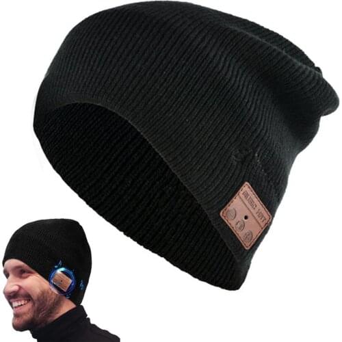 Warm Wireless Bluetooth Music Hat Call Stereo Bluetooth Headphone Man Women Knitting Cap for Winner Outdoor Sports