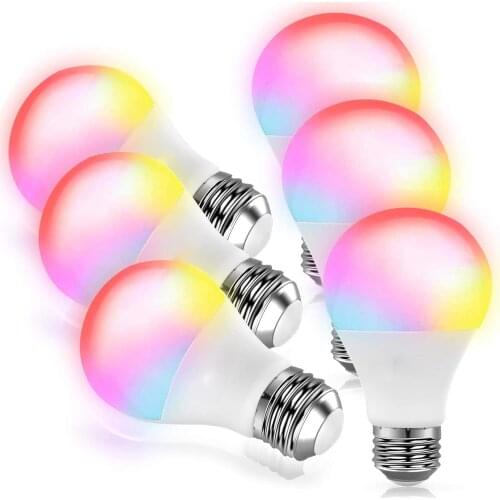 Smart Light Bulbs, RGBW Color Changing Led Bulbs Compatible with Alexa & Google Assistant, No Hub Required, Light Bulbs 6 Pack