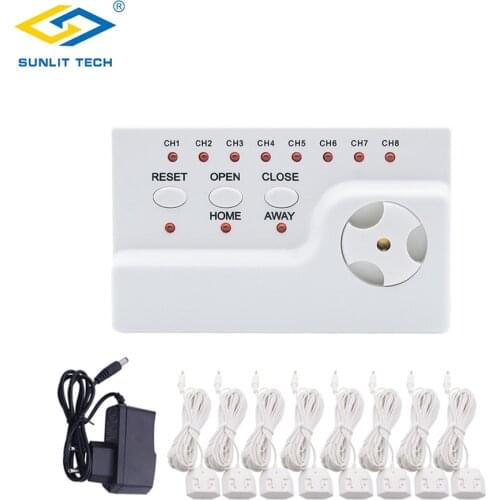 Smart Home Water Leak Detector Alert System For WLD-806 Unit Controller with 8pcs Long Sensitive Flood Overflow Detect Sensor
