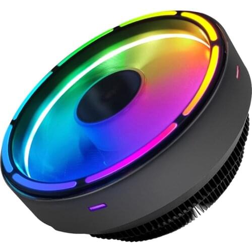 Colorful LED Light CPU Radiator Cooling Fan Heat Dissipation Computer Accessory Computer Fan Silent Cooling Cooler Fan General