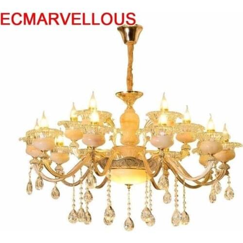 Kitchen Vintage Lampara De Techo Colgante Moderna Crystal Suspension Luminaire Lampen Modern Loft Hanging Lamp Pendant Light