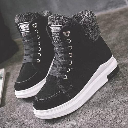 2021 Women Boots Winter Snow Boots Female Boots Duantong Warm Lace Flat with Women Shoes Tide Botas Mujer Hot Sale Women Boot