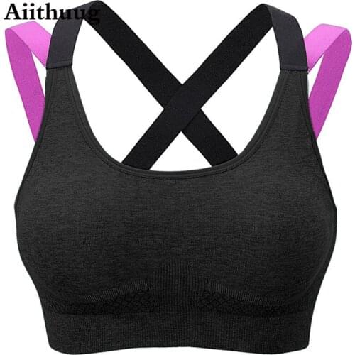 Aiithuug Women Sports Bra Padded Yoga Bra Gym Workout Crop Tank Tops Yoga Bras Workout Bras Fitness Top Active Wear Tops