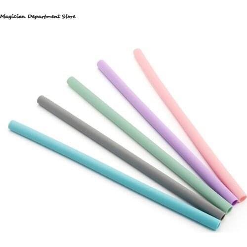 1Pcs Reusable Silicone Drinking Straws Set Long Flexible Straws Family Children With Straws Home Kitchen Color Accessory Tools