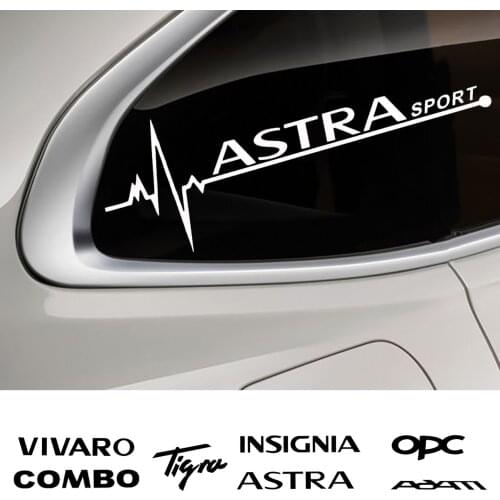 2pcs Car Side body Window Stickers Decals For OPEL VIVARO TIGRA COMBO Corsa Astra insignia mokka adam zafiba car Accessories