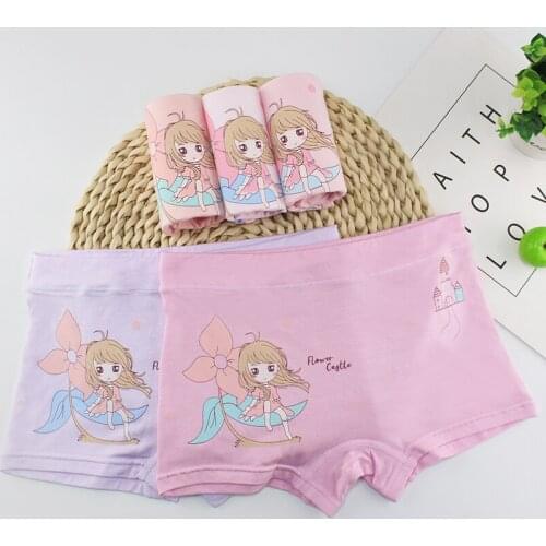 4pcs Kids Underwear for Girls Modal Teen Panties Young Girls Cartoon Princess Panty Baby Girl Boxer Shorts Teen Underwears 2-12y