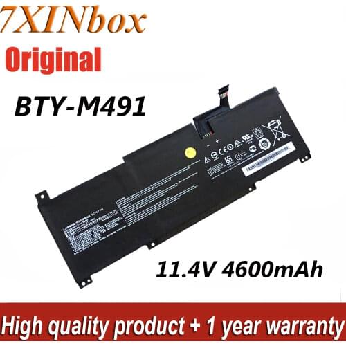 7XINbox 11.4V 4600mAh BTY-M491 3ICP6/71/74 Original Laptop Battery For MSI Modern 15 A10RB Laptop Batteries Notebook Battery