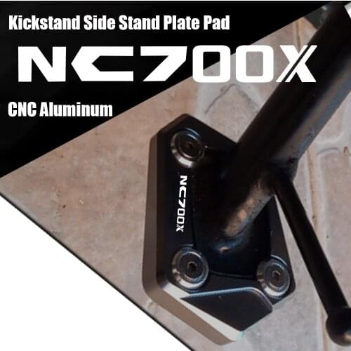For Honda NC700 X NC700X NC 700 X 2012 2013 2014 CNC Aluminum Kickstand Foot Plate Side Stand Extension Pad Enlarge Extension
