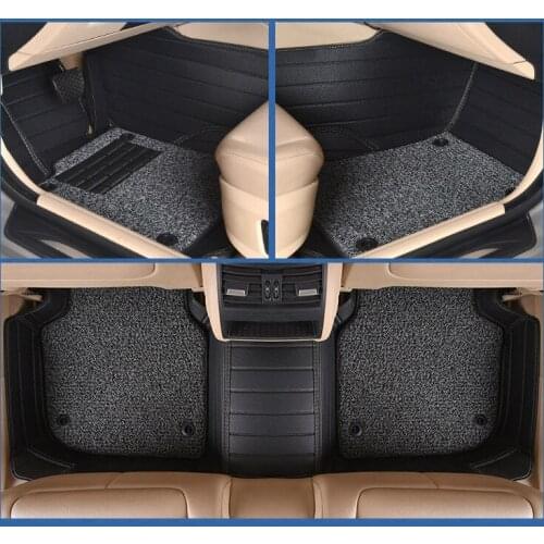 Myfmat car floor mats foot rugs leather double-layer for Citroen QUATRE Triomphe elysee Picasso C2 C4 C5 C4L free shipping good