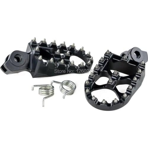 For SUZUKI RMZ250 RMZ450 2010-2015 MOTOCROSS MX WIDE FAT RACING FOOT PEGS FOOTRESTS Black
