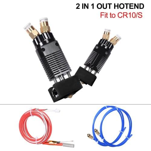 2 In 1 Out Hotend Extruder Dual Color 1.75MM 12/24V 40W Upgrade 3D Printer Parts For CR-10 CR10S PRO Creality Ender-3