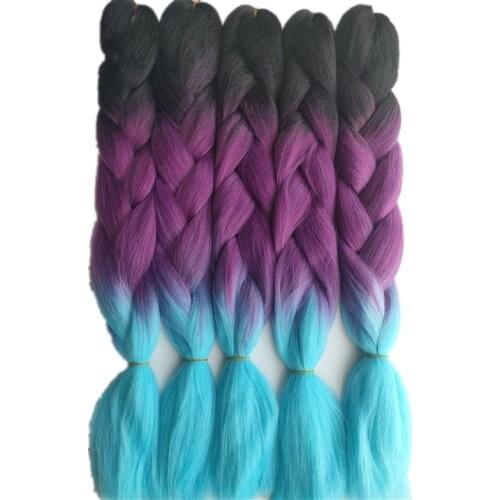 Hywamply 24" Jumbo Braids Synthetic Hair Bulk Braiding Hair Extension Brown Ombre African Braiding Attachment