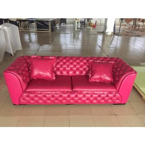 Living Room Sofa set chesterfield sofa real genuine cow leather sectional sofas neoclassical muebles de sala moveis para casa