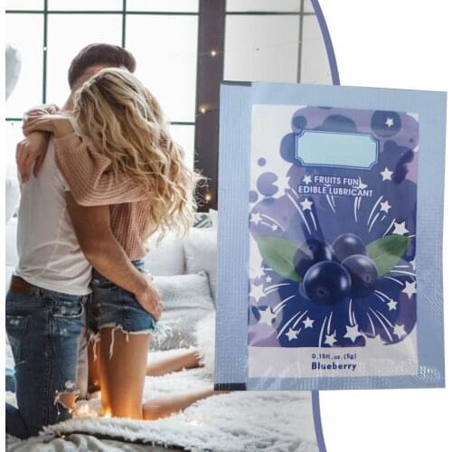 50% Hot Sale 10Pcs 5ML Fruit Flavor Lubricant Water Based Vaginal Anal Adult Sex Supplies