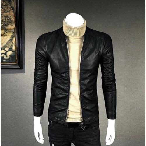 Mens leather jacket slim motorcycle coat men jackets Winter plus velvet to keep warm clothes jaqueta de couro street fashion