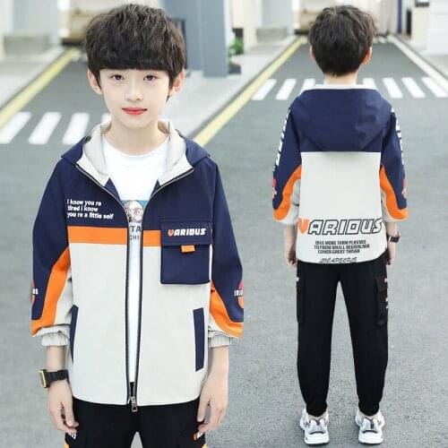 Charming Spring Summer Girls Clothing Suits Coat +Pants 2pcs/Set Kids Teenager Outwear Sport Cotton Formal High Quality