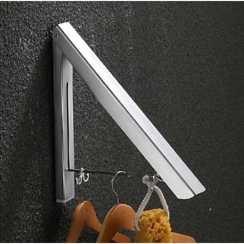 Aulminum Wall Hanger Retractable Indoor Clothes Hanger Magic Foldable Drying Rack Waterproof Clothes Towel Rack