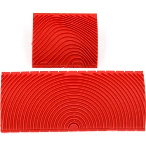 2Pc DIY Rubber Roller Brush Imitation Wood Graining Wall Painting Home Decoration Art Embossing DIY Brushing Painting Tools