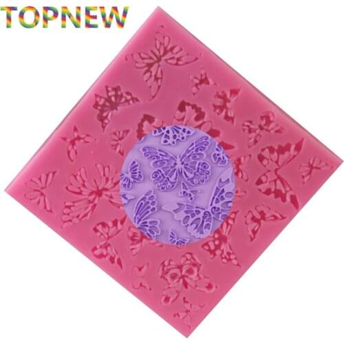 Flower Butterfly Silicone Lace Mat Fondant Cake Decorating Mold DIY Sugarcraft Tools