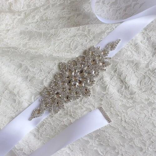 Bridal Belt Rhinestone Ribbon Wedding Dress Gown Sash Ornament Applique 4x270cm gai long wedding belt