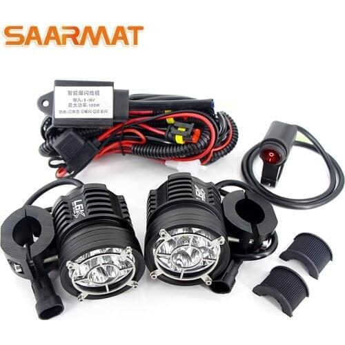 Led motorcycle headlight 6beads moto led lamps For BMW R1200GS F800 F700GS Front Brackets motorbike Fog Passing Light 12V