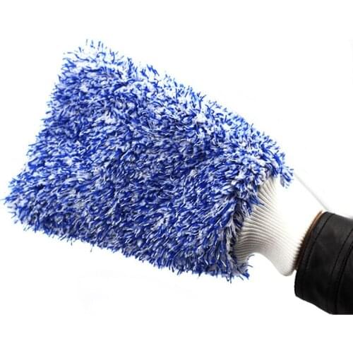 Car Wash Mitt Maximum Mitt High Density Auto Wash Cloth Ultra Super Absorbancy Car Sponge Plush Glove Microfiber Cleaning Towel