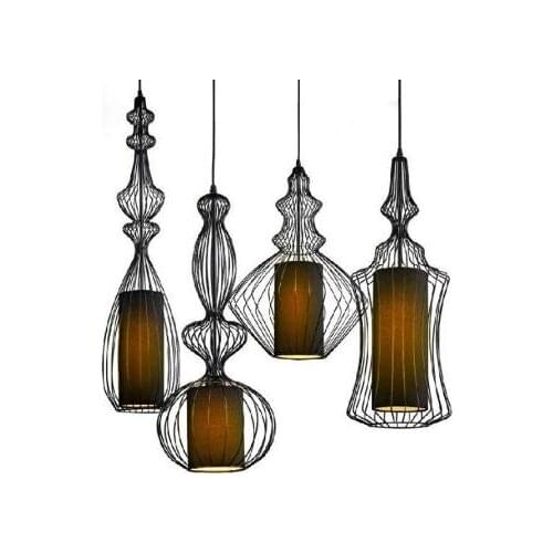 Vintage Industrial Lighting Pendant Lights Suspension Luminaire American Wrought Iron Retro Dining Room Kitchen Pendant Lamp