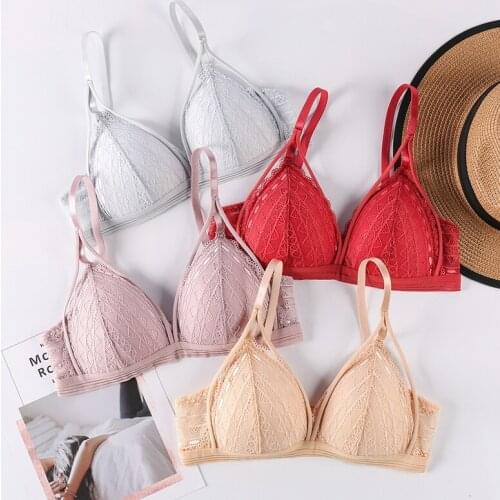 Plus size Foreign Trade Ultra-thin Lace Sexy Thin Cotton Cup Plump Big Push Up Bra Bralette Encaje Sexy Bra modis lingerie